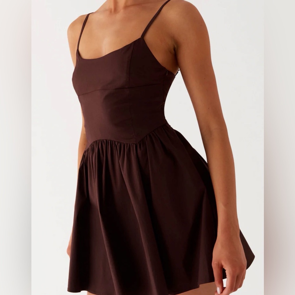 Peppermayo Brown Sleeveless Dress